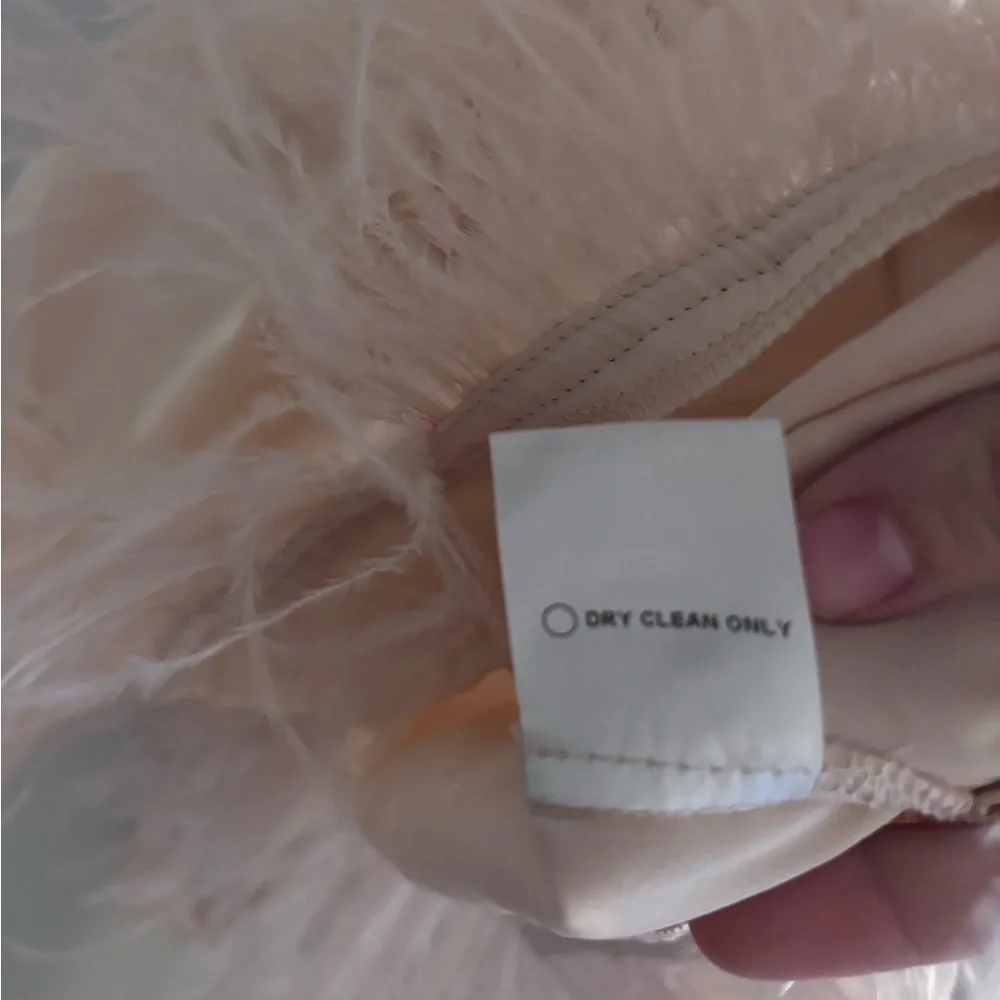 Strut & Bolt | Blush Pink Halter Top with Feather Detail - Picture 8 of 12